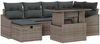 vidaXL Gartensofa-set mit Kissen 7 pcs Grau Poly-Rattan 3361168 Bild 2