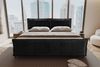99rooms Vero Plus Familienbett Boxspringbett 220×200 cm Cordstoff POSO Schwarz Bild 2