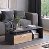 Couchtisch Roland Anthrazit/Goldkraft Eiche 118 x 59 cm Vicco Bild 3