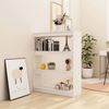 vidaXL Bücherregal/Raumteiler Weiß 100x30x103 cm Kiefer Massivholz 808214 Bild 3