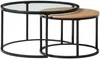 Vente-unique - REMINA Couchtisch Glas TransparentSchwarzBeige - B 60 cm80 cm x H 40,5 cm45 cm x L 60 cm80 cm Bild 4