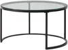 Vente-unique - REMINA Couchtisch Glas TransparentSchwarzBeige - B 60 cm80 cm x H 40,5 cm45 cm x L 60 cm80 cm Bild 3
