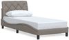 vidaXL Bettgestell ohne Matratze Taupe 90x190 cm Stoff 3310570 Bild 2