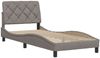 vidaXL Bettgestell ohne Matratze Taupe 90x190 cm Stoff 3310570 Bild 4
