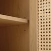 Merax Schuhschrank aus natürlichem Rattan, Schuhkommode Schuhregal mit 3 Türen und1 Schubladen und 5 Regalböden, Natural Bild 5