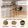 Casaria 2er Set Barhocker mit Lehne Akazie Holz Massiv 150 kg Belastbar Tresenhocker Tresenstuhl Barstuhl Hocker Bar Bild 5