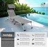 tectake Gartenliege Sonnenliege, 1, 1 St, 1tlg, gepolstert, klappbar Bild 2