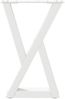 vidaXL Couchtischbeine 2 Stk. Weiß 28x(42-43,3) cm Stahl 4012697 Bild 5