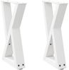 vidaXL Couchtischbeine 2 Stk. Weiß 28x(42-43,3) cm Stahl 4012697 Bild 2