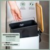 Abfalleimer mit Bambus-Deckel, Bad-Mülleimer mit Soft-Close, 5 l, weiß Bild 5