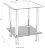 Beistelltisch Couchtisch Edelstahl Glas schwarz 40x40x46cm Bild 4