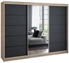 A&J MöbelLand Schwebetürenschrank VILUNO mit 4 Schubladen und Spiegel Bild 4