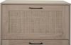 Schuhschrank HWC-N92, Schuhkipper Schuhregal, 3 Fächer Rattanfront Melamin, 126x63x24cm ~ Eiche-Optik Bild 5