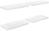 vidaXL Schweberegale 4 Stk. Hochglanz-Weiß 50x23x3,8 cm MDF 323747 Bild 2