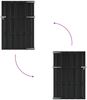 vidaXL Gartentor 100 x 150 cm WPC und Aluminium Schwarz 42039045 Bild 5