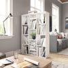 vidaXL Raumteiler/Bücherregal Weiß 100x24x140 cm Holzwerkstoff 800441 Bild 3