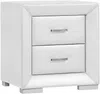 Vente-unique - CAPITOLE Bedside table Kunstleder Weiß - B 43 cm x H 54,5 cm x L 51,5 cm Bild 1