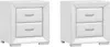 Vente-unique - CAPITOLE Bedside table Kunstleder Weiß - B 43 cm x H 54,5 cm x L 51,5 cm Bild 4