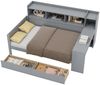 SeedWave Stauraumbett Holzbett mit Tisch, Regal und Aufbewahrungsschubladen, 90x180 cm, Tagesbett mit Ladesteckdose Bild 5