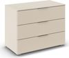 OTTO home Schubkastenkommode Kommode Sideboard Schubladenkommode Schlafzimmerkommode ASTANA (Breite 80 cm / Höhe 61 cm), mit 3 geräumigen Schubladen, Kantengriff in Alufarben MADE IN GERMANY Bild 3