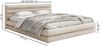 Selsey 'Alegre' Polsterbett mit wasserfestem Samtbezug und Stauraum, beige, 140x200 cm Bild 5