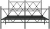 vidaXL Bettgestell mit Kopf- und Fußteil Metall Schwarz 140x200 cm 376521 Bild 4