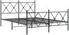 vidaXL Bettgestell mit Kopf- und Fußteil Metall Schwarz 140x200 cm 376521 Bild 3