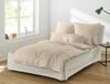 Irisette Mako-Satin uni Bettwäsche Set uni Paris 8000 beige 135x200 cm + 1 x Kissenbezug 80x80 cm Bild 4