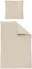 Irisette Mako-Satin uni Bettwäsche Set uni Paris 8000 beige 135x200 cm + 1 x Kissenbezug 80x80 cm Bild 2