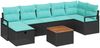 vidaXL Gartensofa-set mit Kissen 8 pcs Schwarz Poly-Rattan 3359550 Bild 2