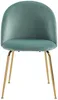 Vente-unique - MELBOURNE Stuhl SamtStoff Grün - B 55 cm x H 77 cm x L 50 cm Bild 5