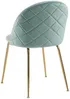Vente-unique - MELBOURNE Stuhl SamtStoff Grün - B 55 cm x H 77 cm x L 50 cm Bild 4