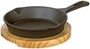 Küchenprofi BBQ Servierpfanne mit Stielgriff und Holzbrett, Eisen schwarz, 26 x 18 x 6 cm Bild 2