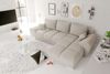 99rooms Antalya Ecksofa Strukturstoff NEVE Beige Rechts mit Schlaffunktion Bild 3
