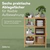 Bellamio 'Newa' Badezimmer Schrank, Bambus, natur, 85x33x66 cm, Badezimmerschrank mit 6 Ablagefächern Bild 4