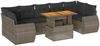 vidaXL 8-tlg. Garten-Sofagarnitur mit Kissen Grau Poly Rattan 3327238 Bild 2