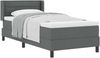 vidaXL Boxspringbett mit Kissen Dunkelgrau 190 x 90 cm Stoff 3341014 Bild 2