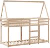 vidaXL Etagenbett mit Dach 80x200 cm Massivholz Kiefer 3282081 Bild 3