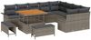 vidaXL Garten-Sofa-Set mit Kissen mit Speicher mit Kissen 12 pcs Grau 3364118 Bild 2