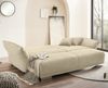 Big-Sofa 242x131 cm Gästebett Federkern Schlafcouch Stauraum Cord in Beige Grau Bild 3