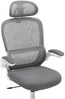 Vente-unique - NIRANO Office chair StoffStoff GrauWeiß - B 63,5 cm x H 117 cm124 cm x L 63,5 cm Bild 5