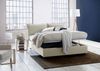 Dmora Doppelbett Annica, Stoffbett mit Stauraum, Öffnung vorne, inklusive Matratze 140 x 200 cm, 100 % Made in Italy, Beige Bild 4