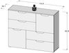 Kommode Anrichte Sideboard weiß Hochglanz 115cm Bild 3