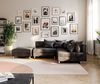Eckcouch Clovis Anthrazit Antik Optik mit Hocker Ottomane Rechts Ecksofa Modular Bild 2