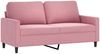 vidaXL 3-tlg. Sofagarnitur mit Kissen Rosa Samt 3201509 Bild 4