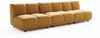 KAWOLA Modulsofa LAYLA 3-Sitzer 3 Module Velvet gelb 74 x 99 x 274 cm Bild 3