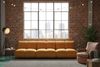 KAWOLA Modulsofa LAYLA 3-Sitzer 3 Module Velvet gelb 74 x 99 x 274 cm Bild 2