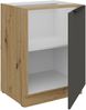 Küchen Unterschrank 60 cm Küche ARIA Graphite ultra matt + Eiche Artisan matt, hochwertige Fronten mit Anti Fingerprint Beschichtung Küchenzeile Küchenblock Bild 3