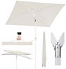 Sekey Sonnenschirm 180 x 125 cm Balkonschirm Rechteckig Terasseschirm mit Schutzhülle, LxB: 180,00x125,00 cm, Sonnenschutz UPF50+, Kippbar, Höhenverstellbar Sonnenschirm Balkon Bild 4