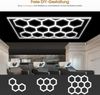 Barberpub Hexagon LED Garage Light, 68970LM 6500K Hexagon LED Beleuchtung für Werkstatt, Friseursalon, 14 Grid, LP003/nicht dimmbar, Aluminiumrahmen Bild 2
